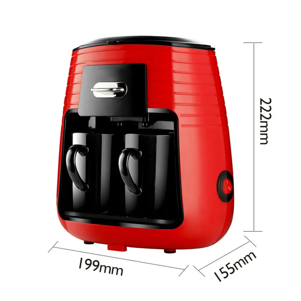 Fully Automatic Coffee Machine Drip Coffee Maker Household 2 Cups Steam Tea Coffee Machine macchina caffe