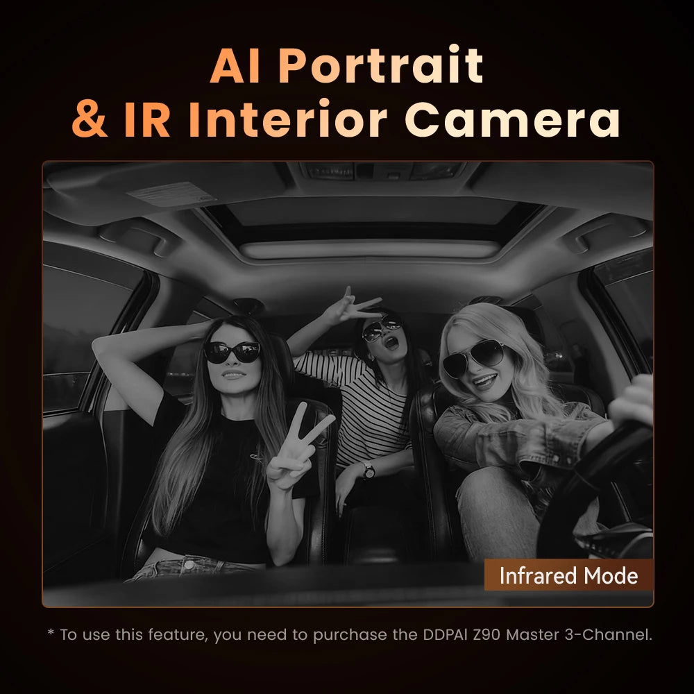 New DDPAI Z90Master 4K+4K Dual HDR Dash Cam Front Rear Car Camera Sony STARVIS 2 IMX678 ADAS Parking Monitor 5GHz WiFi 128G eMMC