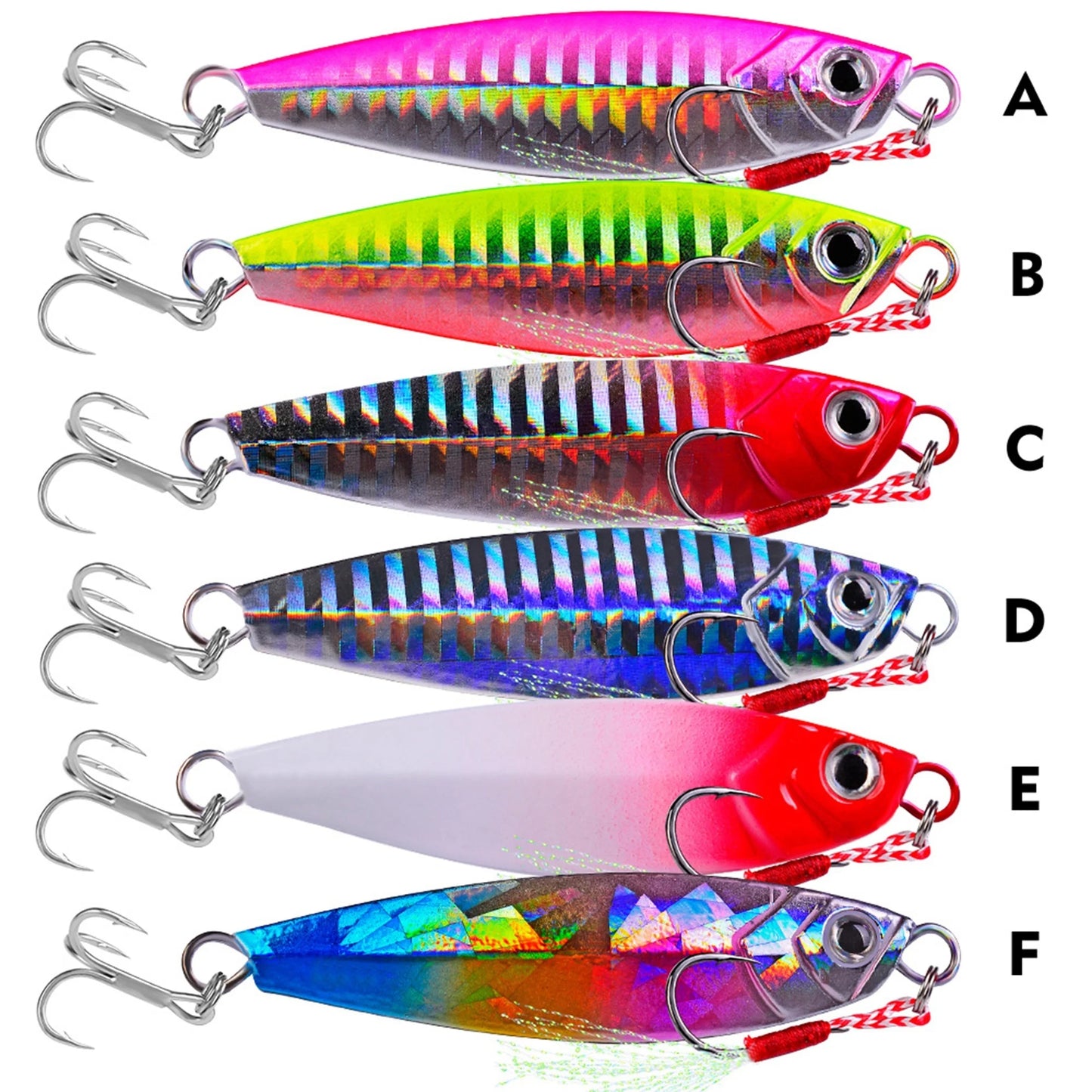 PROBEROS 5pcs jigging Lure Metal Casting Jig 7g/10g/15g/20g/30g Simulation Metal Slow-Shaking Jig bait Fake Lure