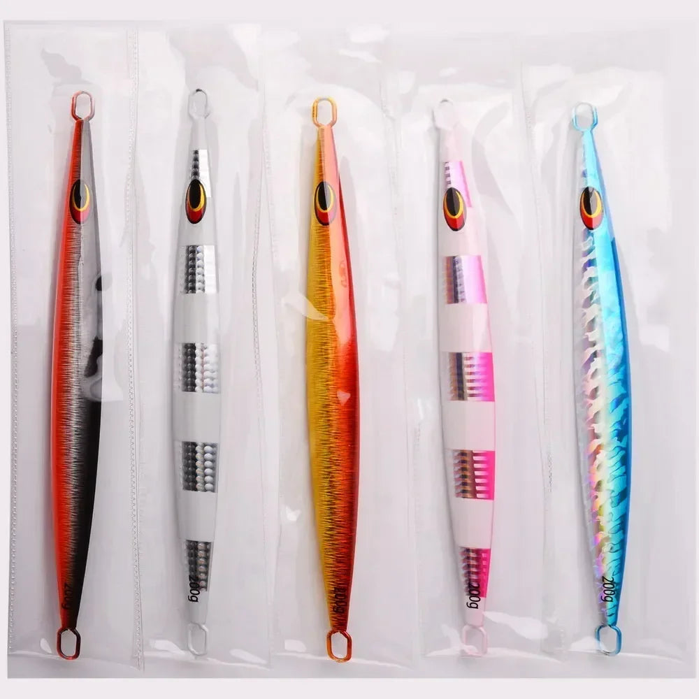 1PC 80g 100g 150g 200g Saltwater Metal Jigs Deep Sea Fishing Lure Vertical Speed Jigs