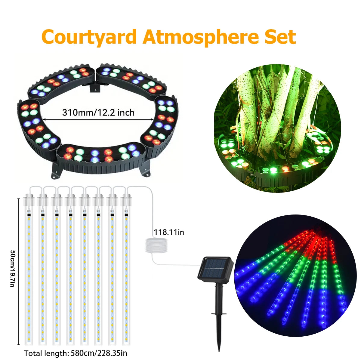 5PCS Outdoor Tree Hugging Lights  IP65 Waterproof LED Wall Washer Aluminum AC220V Lawn Spot Lights for Garden Yard Night Decora