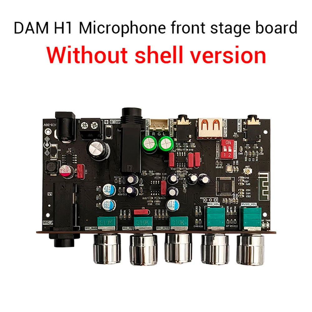 DC 8-36V ZK-DAM-H2 Upgraded Reverb Board Isolation Low Noise Front Stage Effect Device External Mic BT USB Decoding Supports TWS