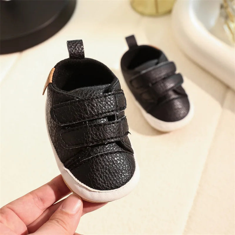 ‌New Arrival Baby Walking Shoes Soft Sole Anti-Slip First Walkers Non-Skid Breathable Infant Shoes with Hook & Loop 0-12M