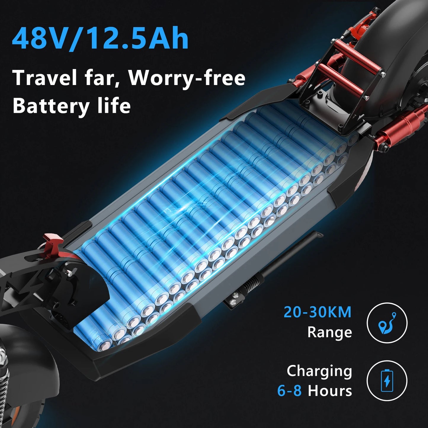 iENYRID A1 Electric Scooter,800W Powerful Motor Max Speed 45KM, Max Mileage 20-30KM New City Mobility E-Scooter 3-7 Days Deliver