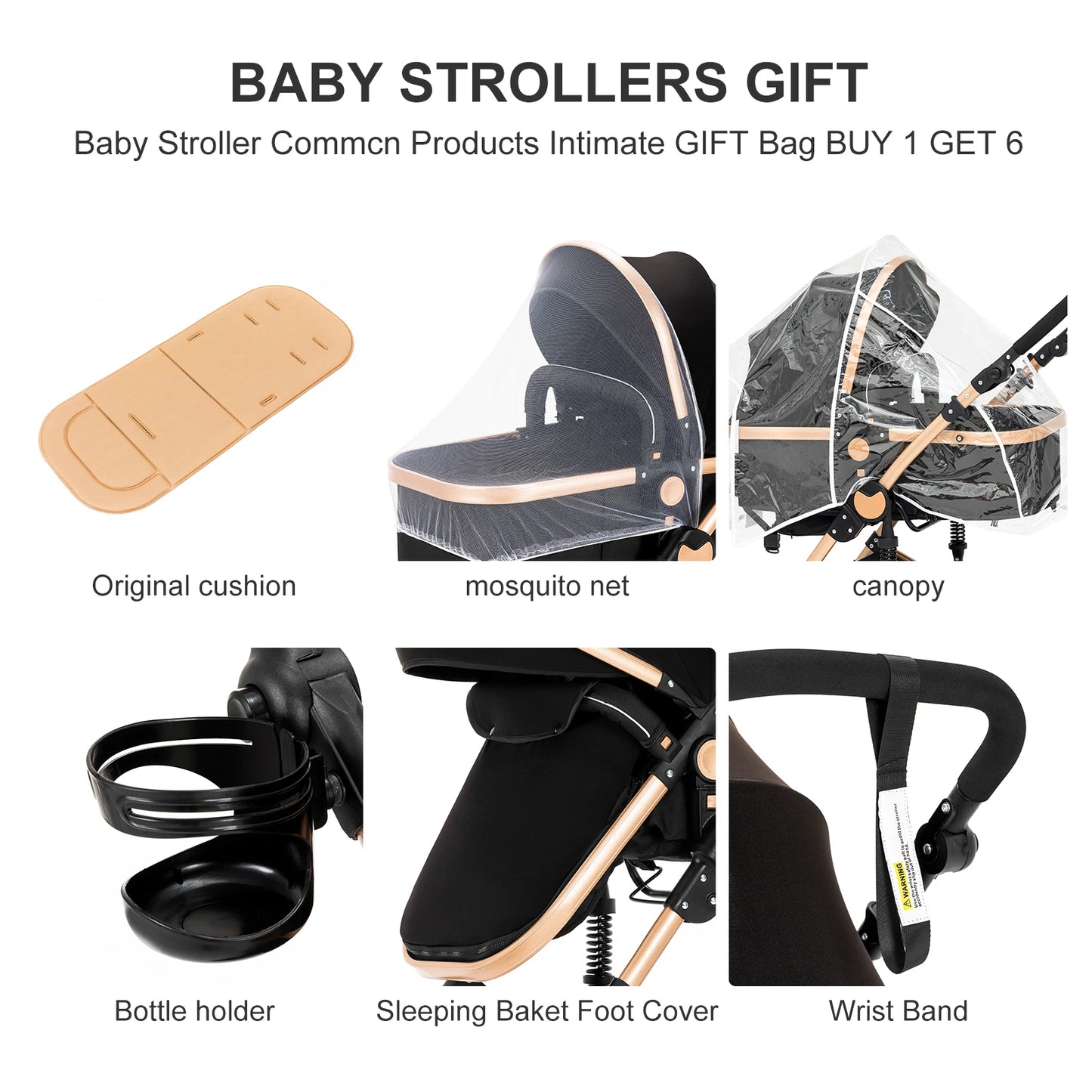 Deluxe Baby Travel System Stroller with Bassinet & Car Seat — One-Hand Quick Fold, Lightweight and Portable for Adventures