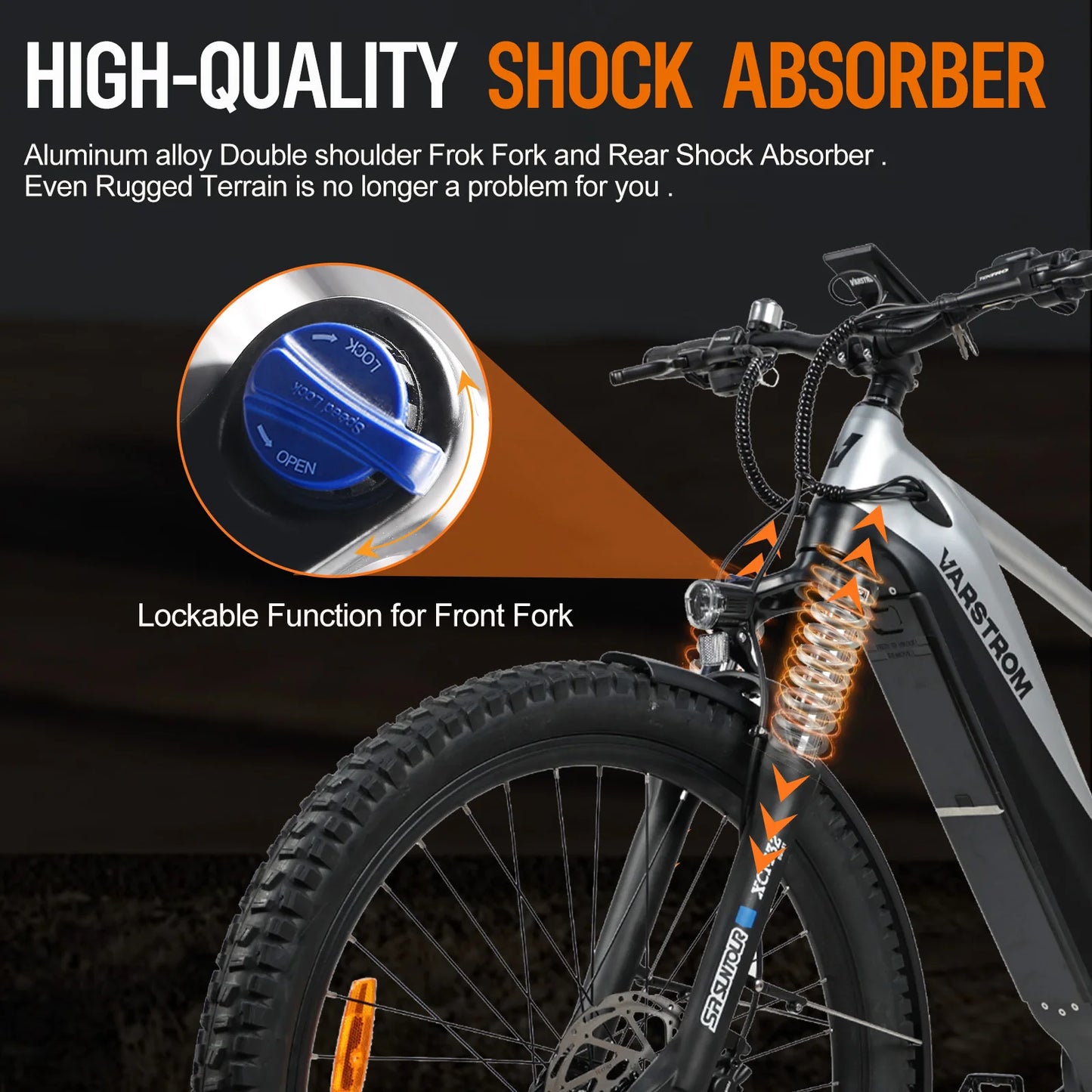 Varstrom Cola Bear 2.0 Electric Mountain Bike Ebike Off-Road 960Wh Battery 750W Mid Motor Cycling Cycling Mens Trekking eMTB