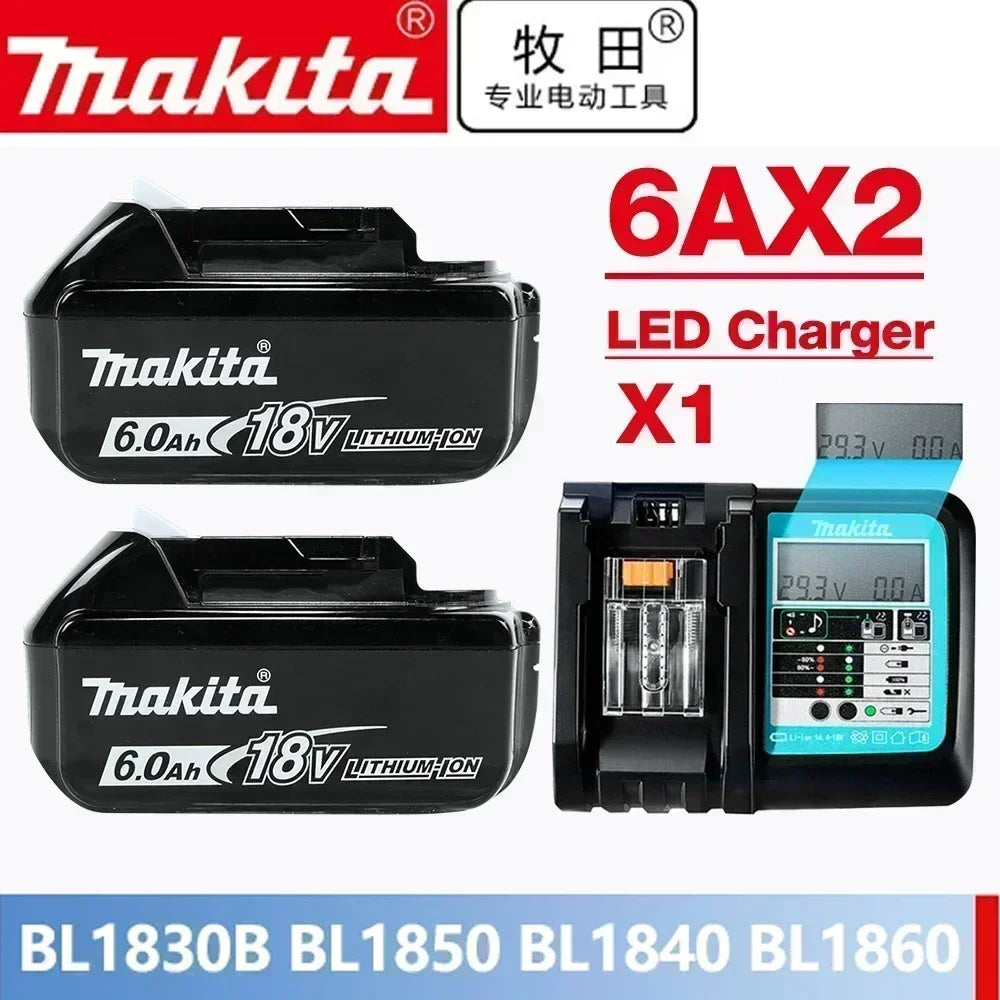 18V Makita Genuine Battery, LED Display Rechargeable Tool Battery for Makita LXT Series Power Tool Battery & Charger