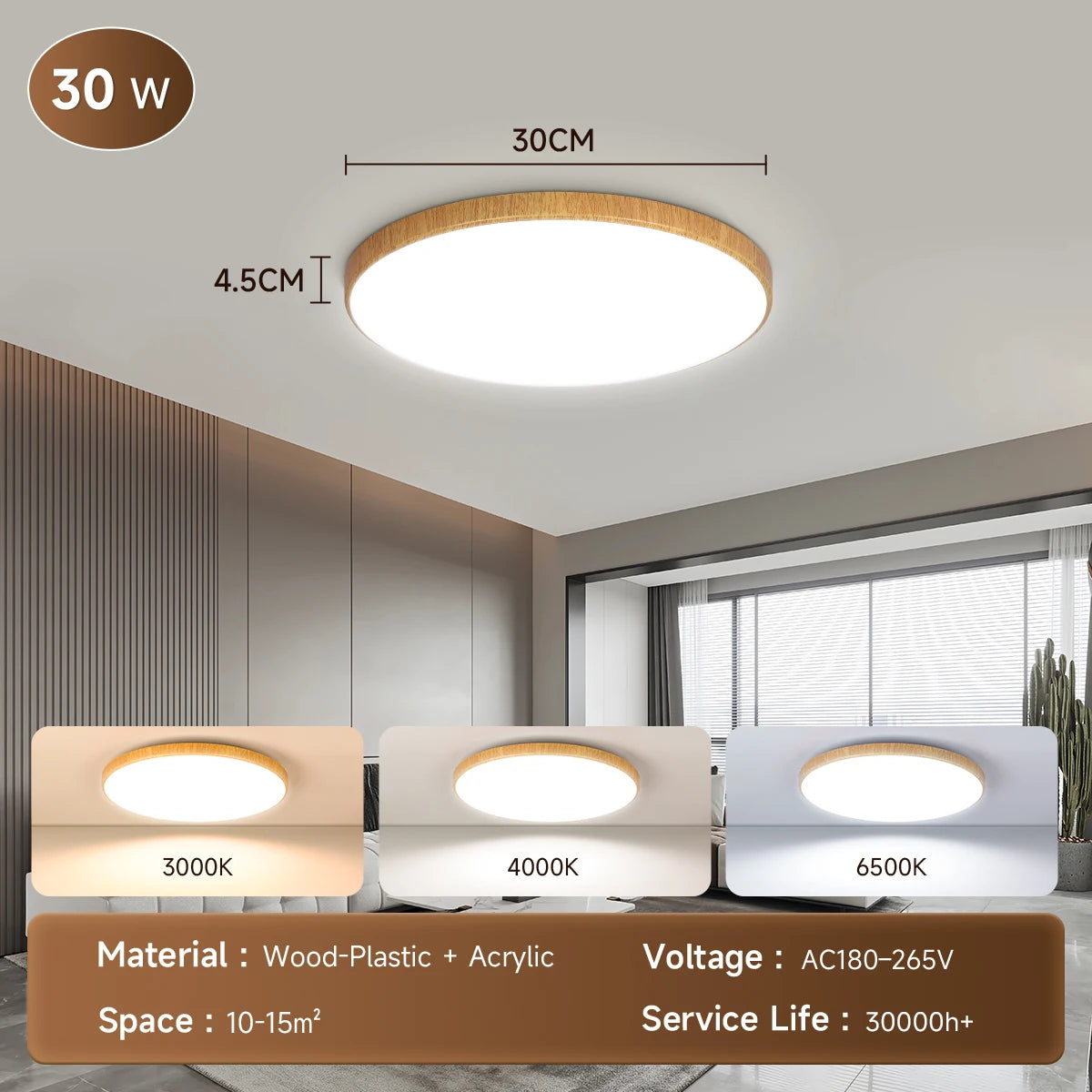 Led Ceiling Lights 220V Led Ceiling Lamp 18W 30W 40W 50W Lighting for Living Room Led Lights Fixture Modern Home Decoration