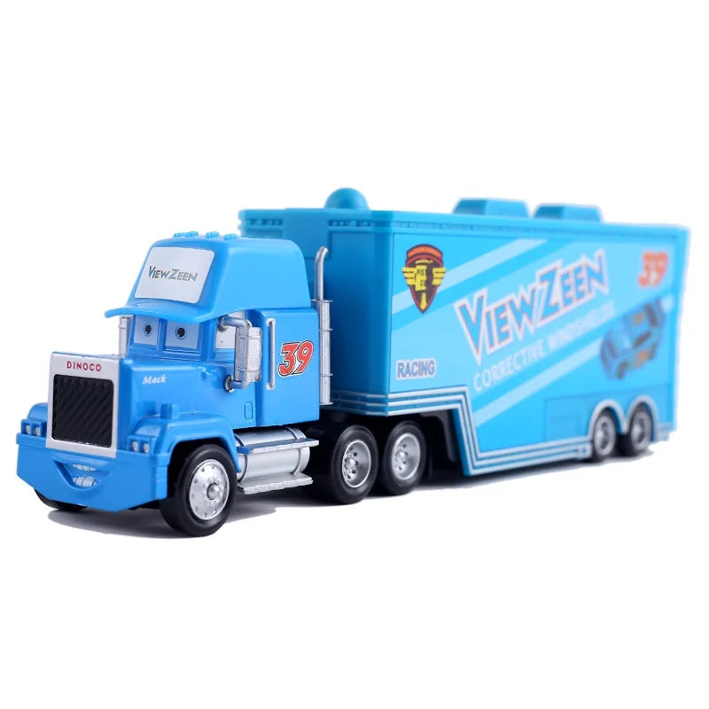 Disney Pixar mack Cars truck Racing 2 3 1 Toy Lightning McQueen Cruz Ramirez diecast Metal trailer Model lorry Children kid Gift