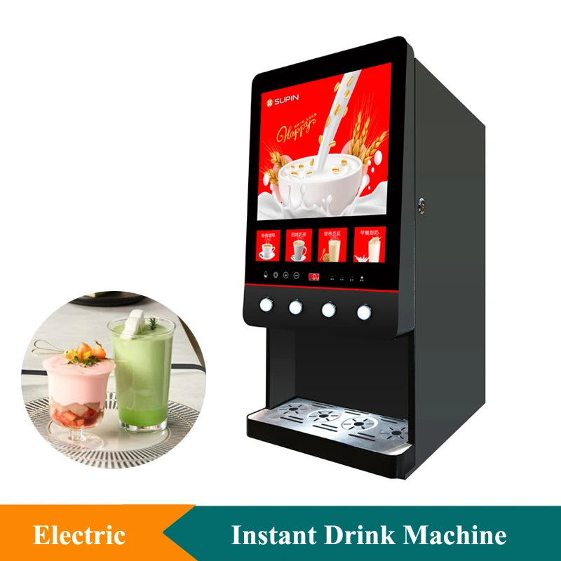 Commercial Milk Tea Vending Machine  Four Flavors Instant Coffee Maker Fully Automatic Soy Milk Machine For Coffee Shop