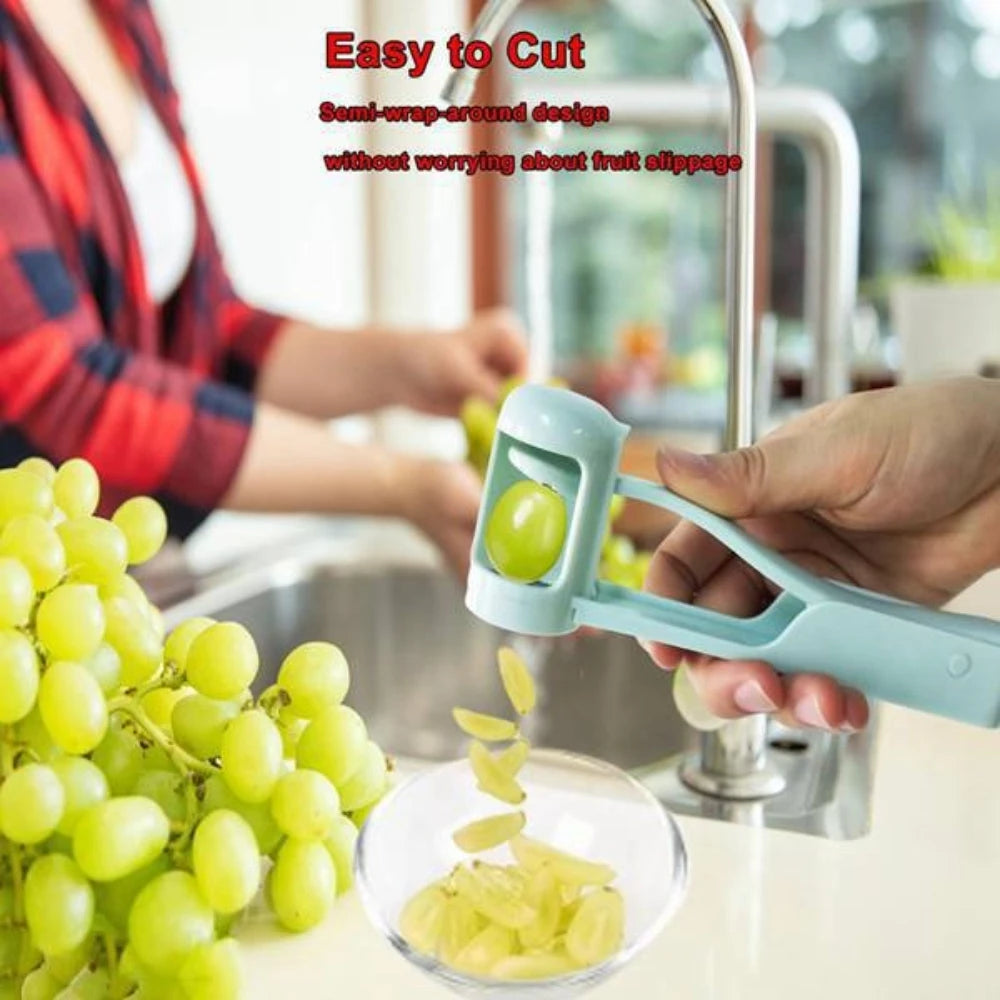 Cherry Tomato Grape Splitter Safe Fruit Slicer Practical Kitchen Gadget for Kids Daily Fruit Salad and Snack Use