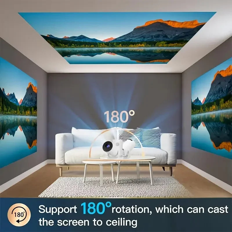 Full HD 1080P HY300 Portable Projector 270 Degree Rotation Technology Multi-device Compatibility USB HDMI Input Video Projective