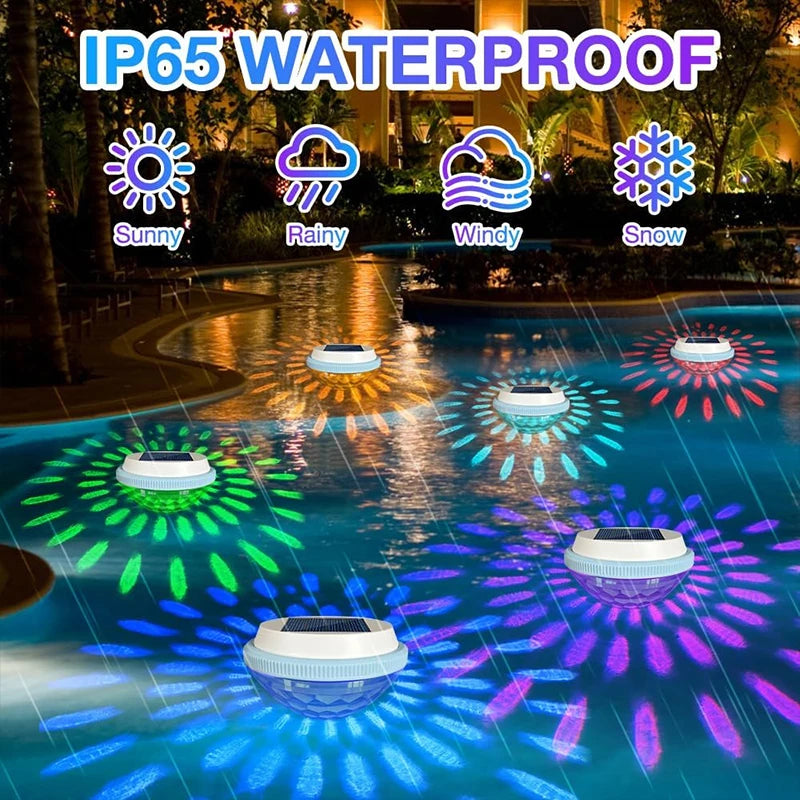 Solar Floating Pool Lighting, 7 Colour Changing Light Waterproof , Pond Lights, Swimming Lamp for Pools Decoration