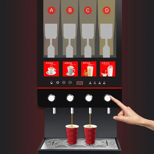 Commercial Milk Tea Vending Machine  Four Flavors Instant Coffee Maker Fully Automatic Soy Milk Machine For Coffee Shop