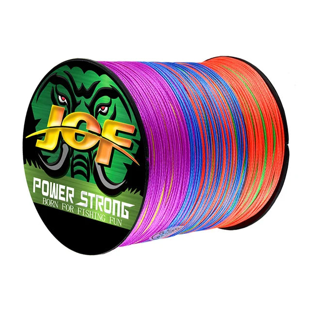 JOF 4 Braided x4 Strands 300M 100M Fly Fishing Line Multifilament Wire Pesca  10-85LB  Carp Sea Saltwater Weave Extreme Japan
