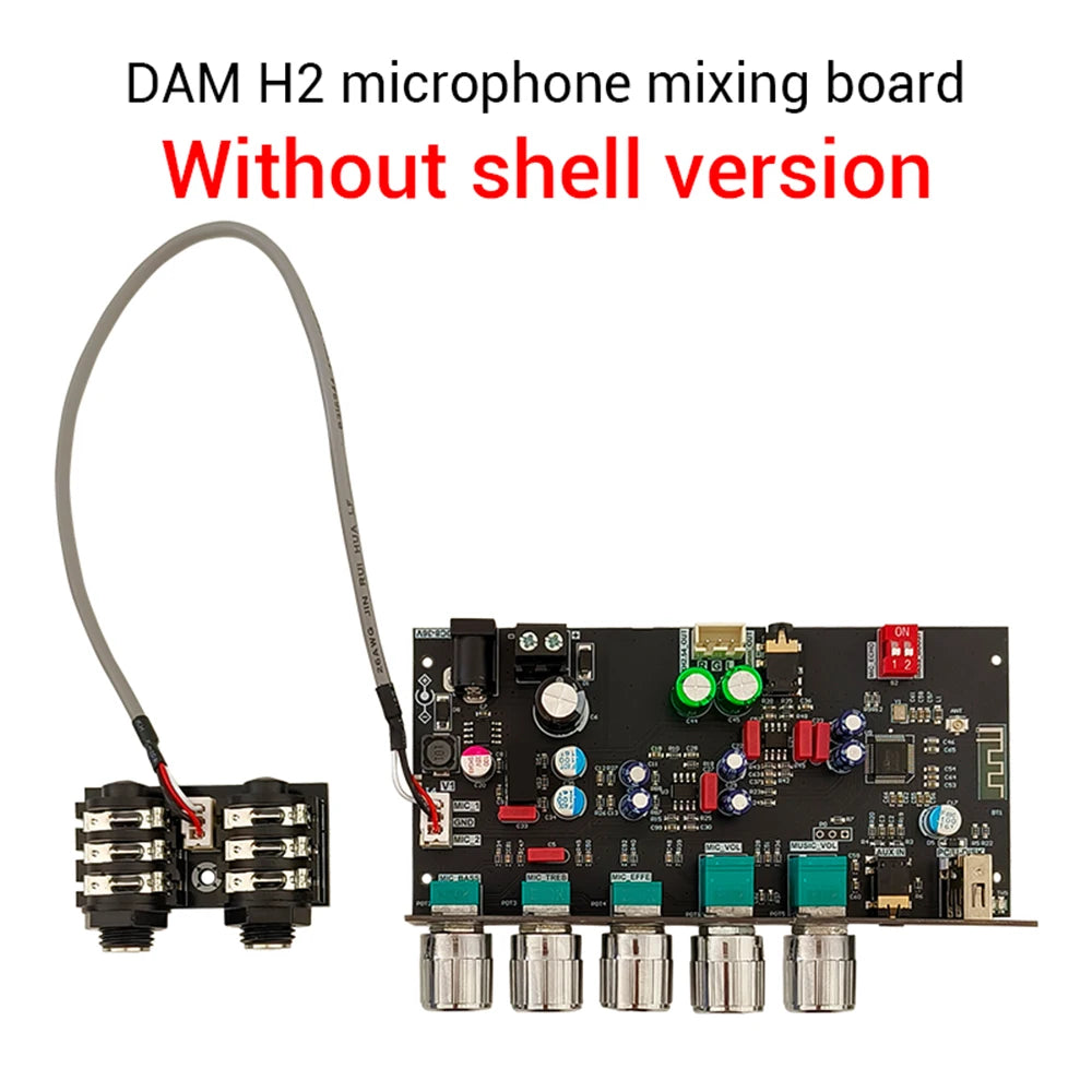 DC 8-36V ZK-DAM-H2 Upgraded Reverb Board Isolation Low Noise Front Stage Effect Device External Mic BT USB Decoding Supports TWS