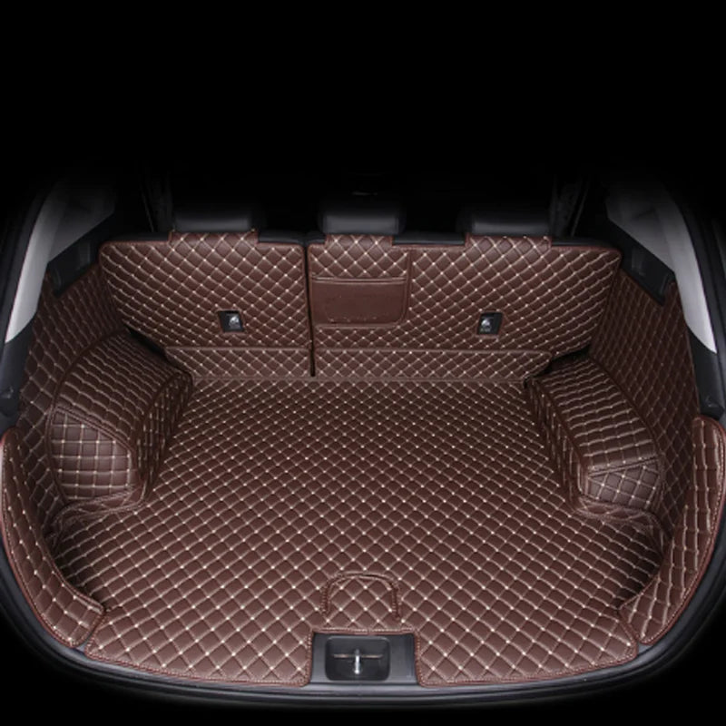 leather car trunk mat for hyundai tucson    2019 2020 suv cargo liner accessories interior boot
