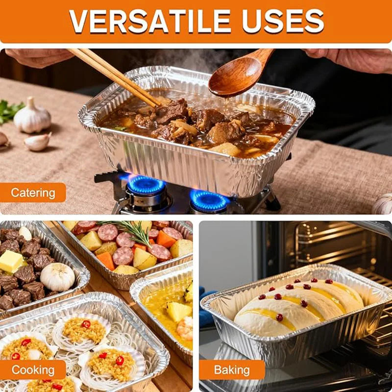 Aluminum Foil Pans Loaf Baking Trays Thickened Food Cooking Container BBQ Tray Non-Stick Cake Packing Boxes Kitchen Baking Tool