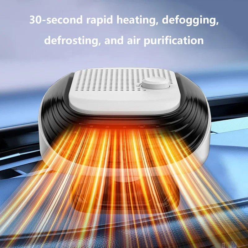 12V/24V Car Heater Fan 360° Rotation Winter Fast Car Heater Large Blowing Area Adjustable Wind Speed Windshield Defogging 2026