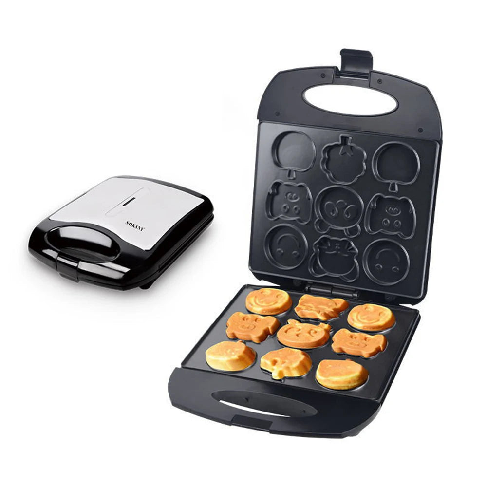 1400W Electric Cake Machine 220V Carton Bear Cute Cake Maker Non-stick Coating Kitchen Baking Maker For Kids Snacks Desserts