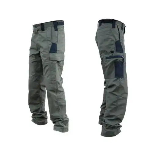 Black Camo Cargo Pants Outdoor Multi-pocket Ripstop Waterproof Trousers Male Autumn Wear-resistant Training Fishing Work Pant
