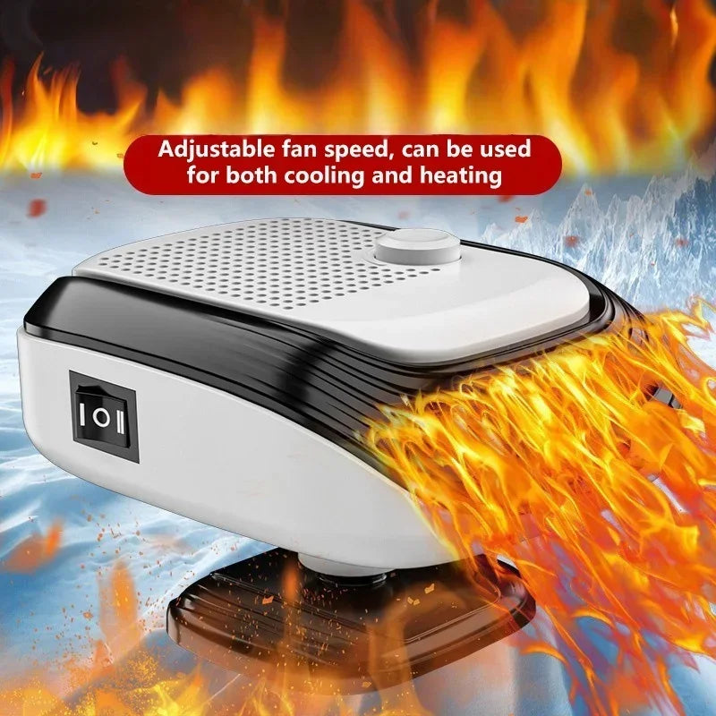 12V/24V Car Heater Fan 360° Rotation Winter Fast Car Heater Large Blowing Area Adjustable Wind Speed Windshield Defogging 2026
