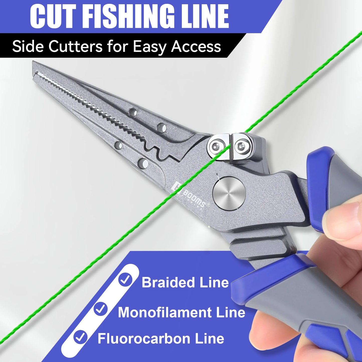 Booms Fishing XW15 Carbon Steel Fishing Plier Multifunctional Braid line Cutters Crimper Hook Remover Pliers Set Tackle Tools
