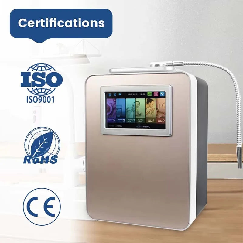 Wholesale PH 2.5-11.2 Platinum Coating 11 Plates Alkaline Water Ionizer Water Treatment Appliances Japan Kangen Water Dispenser