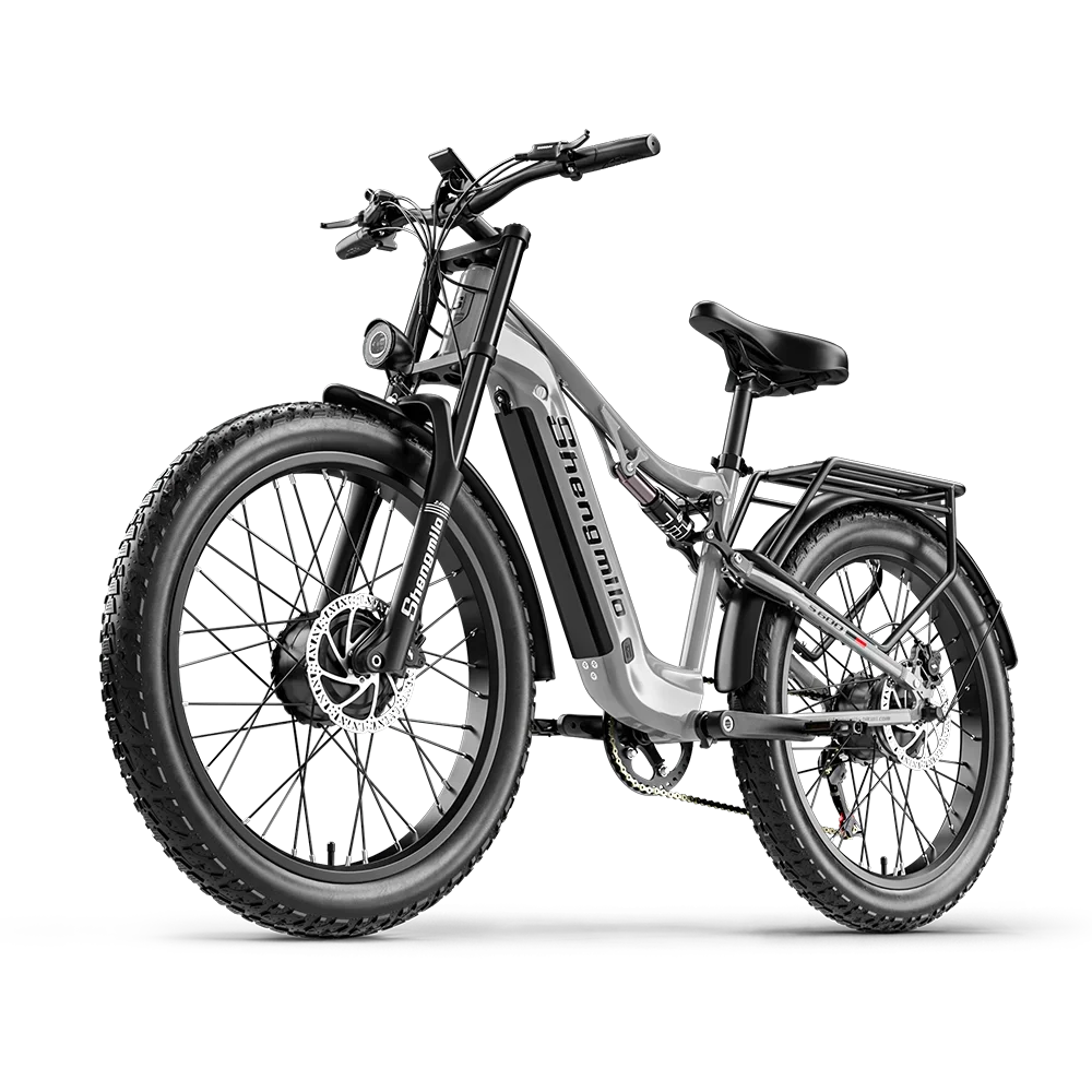 Shengmilo S600 Electric Bicycle Men's E-Mountain ebike with Two Motor, 48V840WH Battery,26" Fat Tire Adult Electric Bike