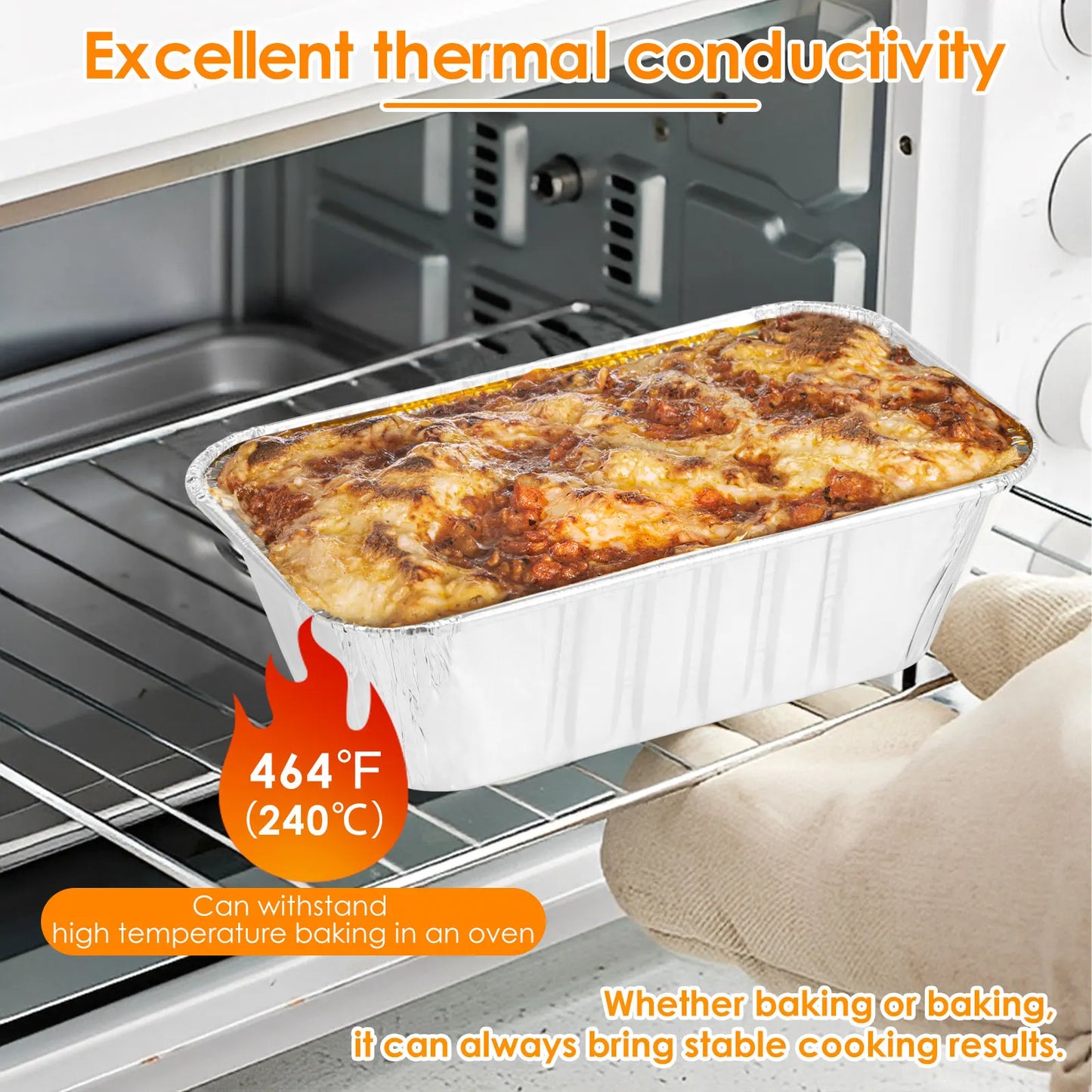 Aluminum Foil Pans Loaf Baking Trays Thickened Food Cooking Container BBQ Tray Non-Stick Cake Packing Boxes Kitchen Baking Tool