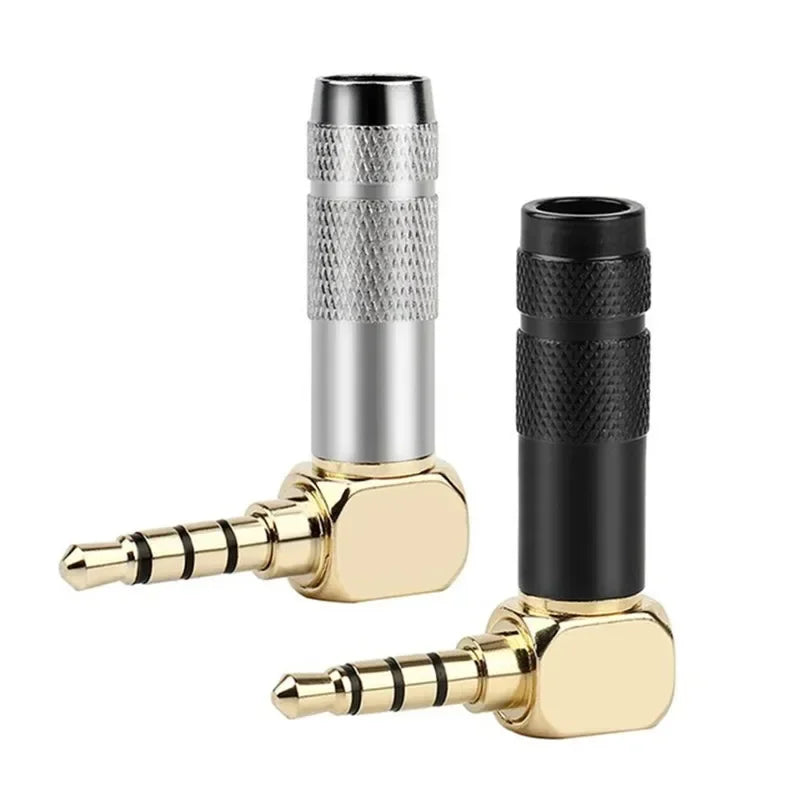 Jack 3.5mm 90 Degree For Soldering 1/8" 3 4 Pole Earphone Plug Audio Connector Right Angle Gold Plated 3.5 Consumer Electronics