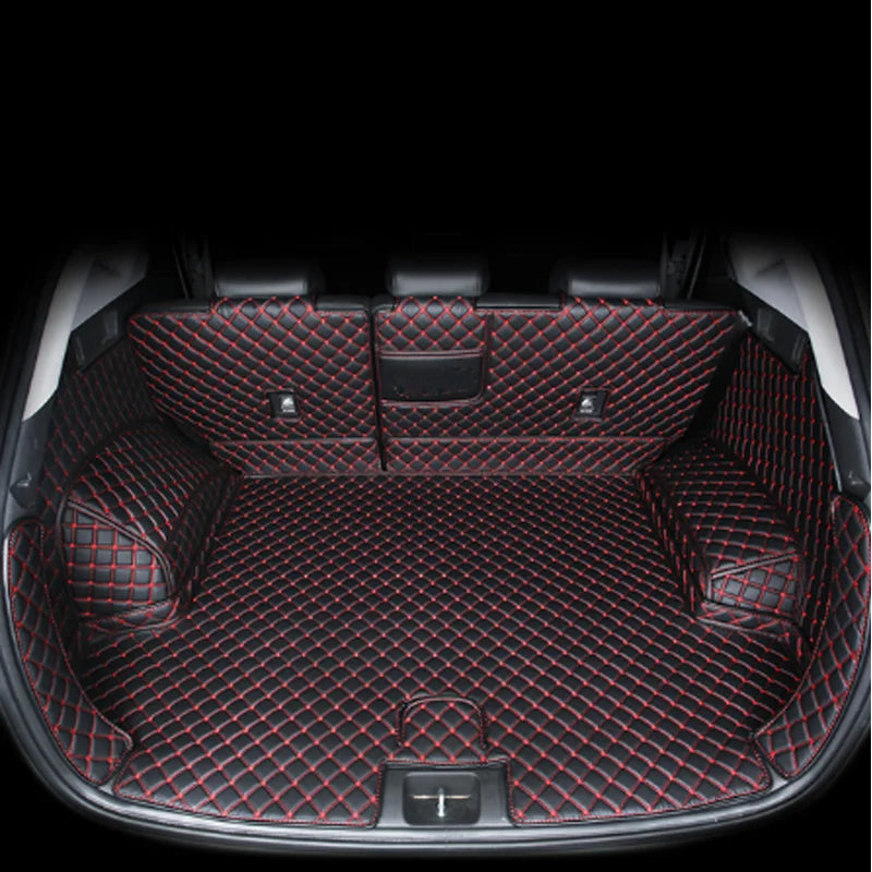 leather car trunk mat for hyundai tucson    2019 2020 suv cargo liner accessories interior boot