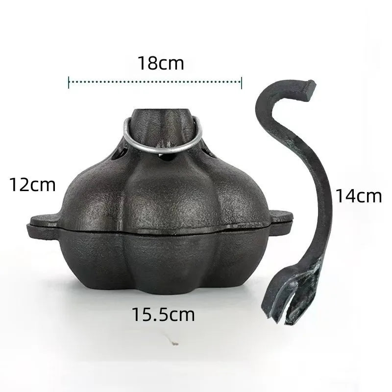JUSTINLAU Garlic Grills Double-ear Barbeque Grill Onion Potato Barbecue Cooker Uncoated Baking Pot Home/Outdoor Barbecue Tools