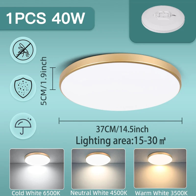 Led Ceiling Lights 220V Led Ceiling Lamp 18W 30W 40W 50W Lighting for Living Room Led Lights Fixture Modern Home Decoration