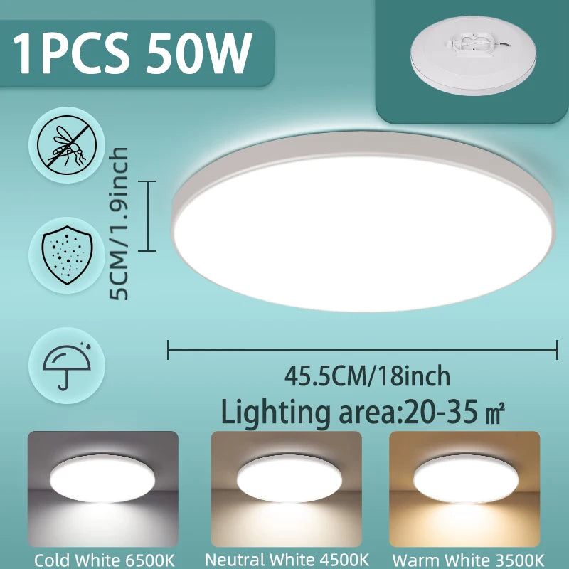 Led Ceiling Lights 220V Led Ceiling Lamp 18W 30W 40W 50W Lighting for Living Room Led Lights Fixture Modern Home Decoration