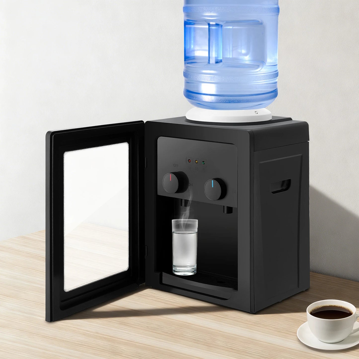 Desktop Water Dispenser Hot and Cold Water Dispenser 550W Stainless Steel Liner Fast Heating All-Season Use Simple Operation