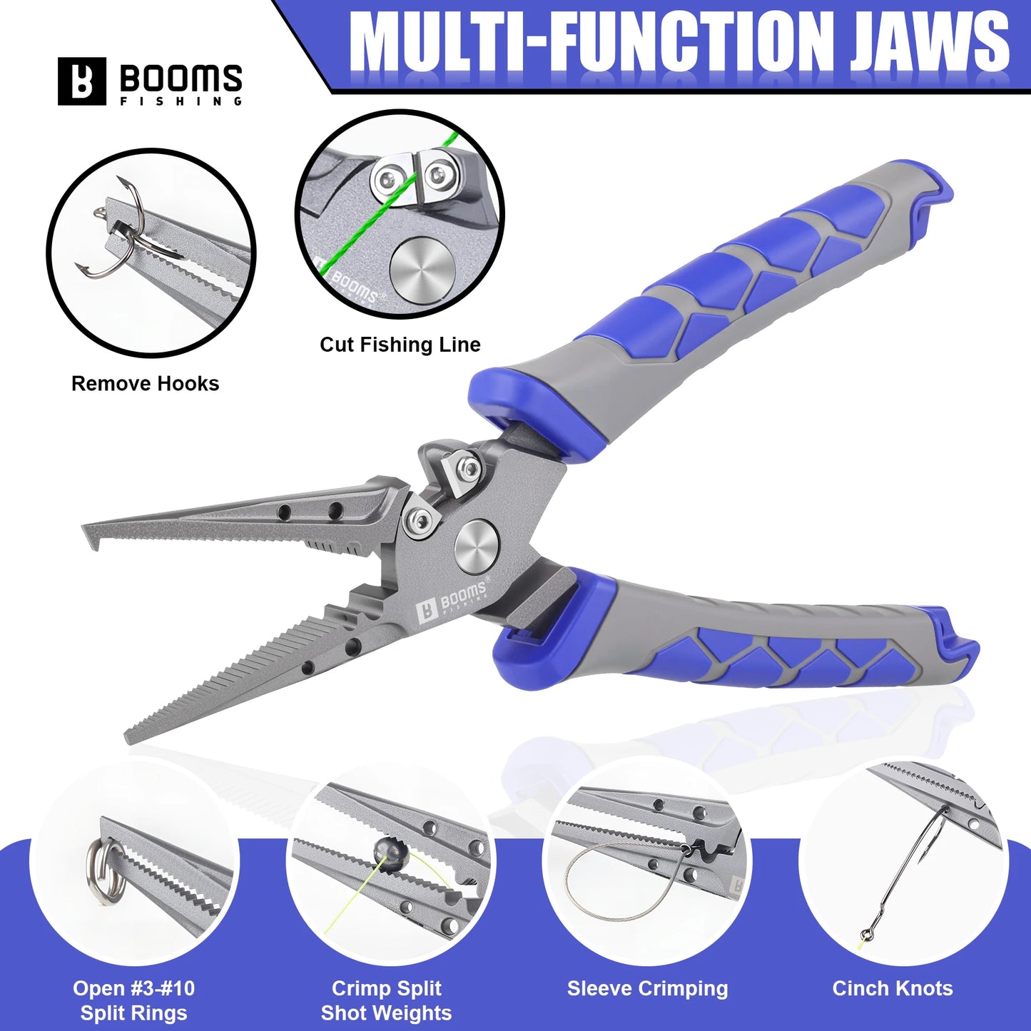 Booms Fishing XW15 Carbon Steel Fishing Plier Multifunctional Braid line Cutters Crimper Hook Remover Pliers Set Tackle Tools
