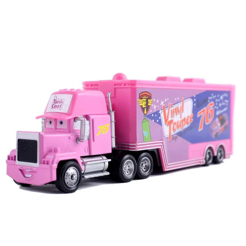 Disney Pixar mack Cars truck Racing 2 3 1 Toy Lightning McQueen Cruz Ramirez diecast Metal trailer Model lorry Children kid Gift