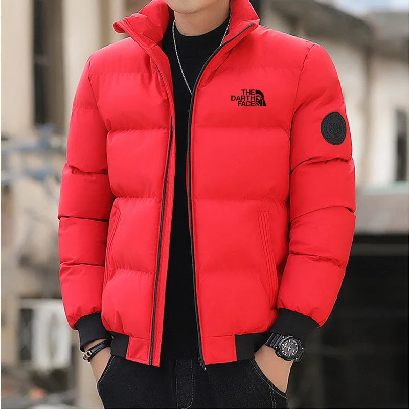 Mens Winter Jacket Cotton Coat Thick Warm Windproof Cold Weather Parka with Hood Outdoor Thermal Insulated Clothing for Snow