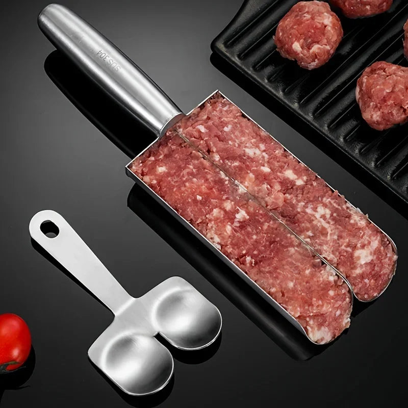 Easy-Release Non-Stick Meatball Maker Set - Manual Meatball Spoon for Effortless Fish Balls-Ideal Kitchen Tool for Home Cooking