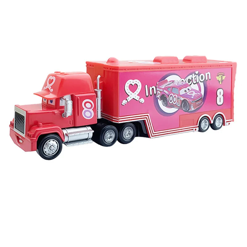 Disney Pixar mack Cars truck Racing 2 3 1 Toy Lightning McQueen Cruz Ramirez diecast Metal trailer Model lorry Children kid Gift