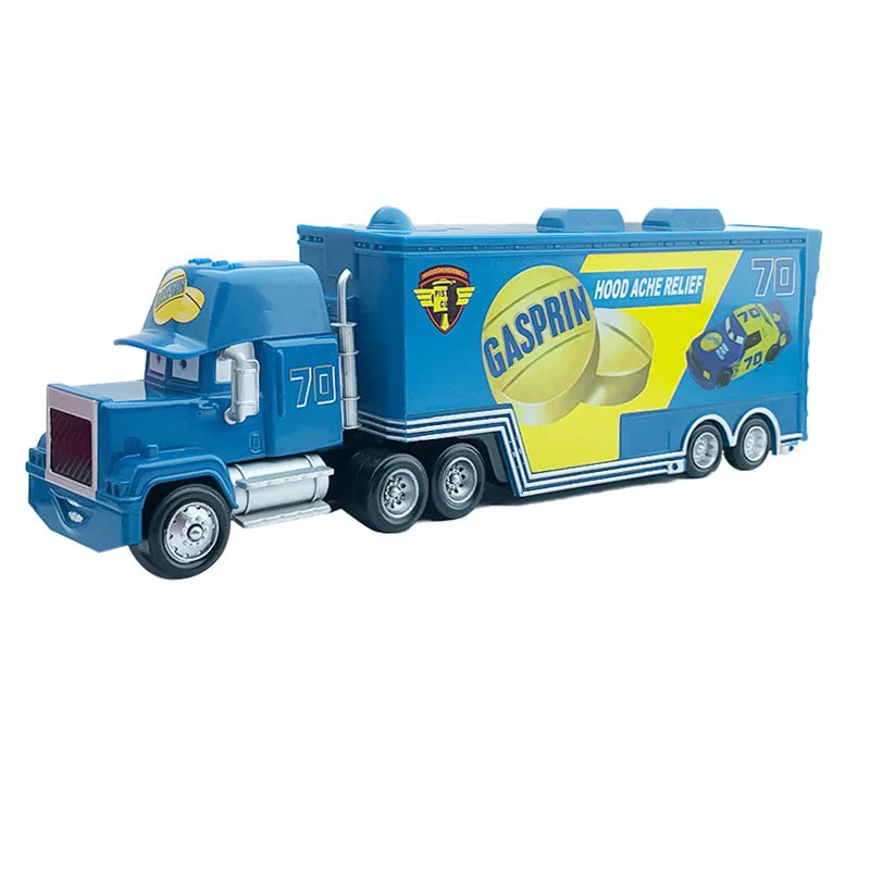 Disney Pixar mack Cars truck Racing 2 3 1 Toy Lightning McQueen Cruz Ramirez diecast Metal trailer Model lorry Children kid Gift