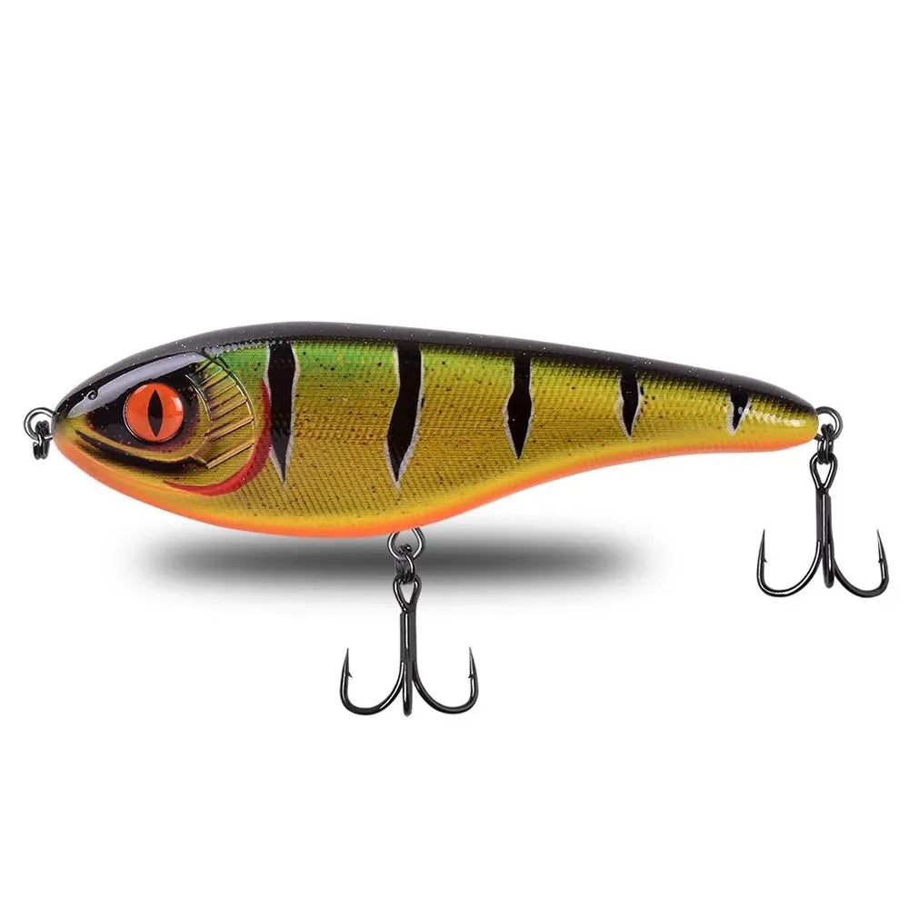 TSUYOKI Musky Jerkbaits Slow Sinking Slider Lures 90mm/105mm Loud Sound Crankbaits Westin Lure Jerkbait Fishing for Pike Walleye