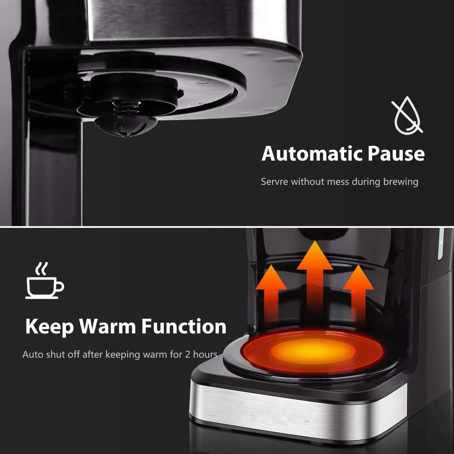 XEOLEO Automatic Coffee Machine Drip Cafe Maker 1.5L Glass Kettle American Espresso Coffee Maker Keep Warm Tea Pot Boiler